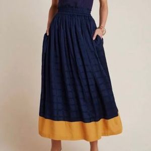 Anthropologie Colorblock Maxi Skirt Size Small